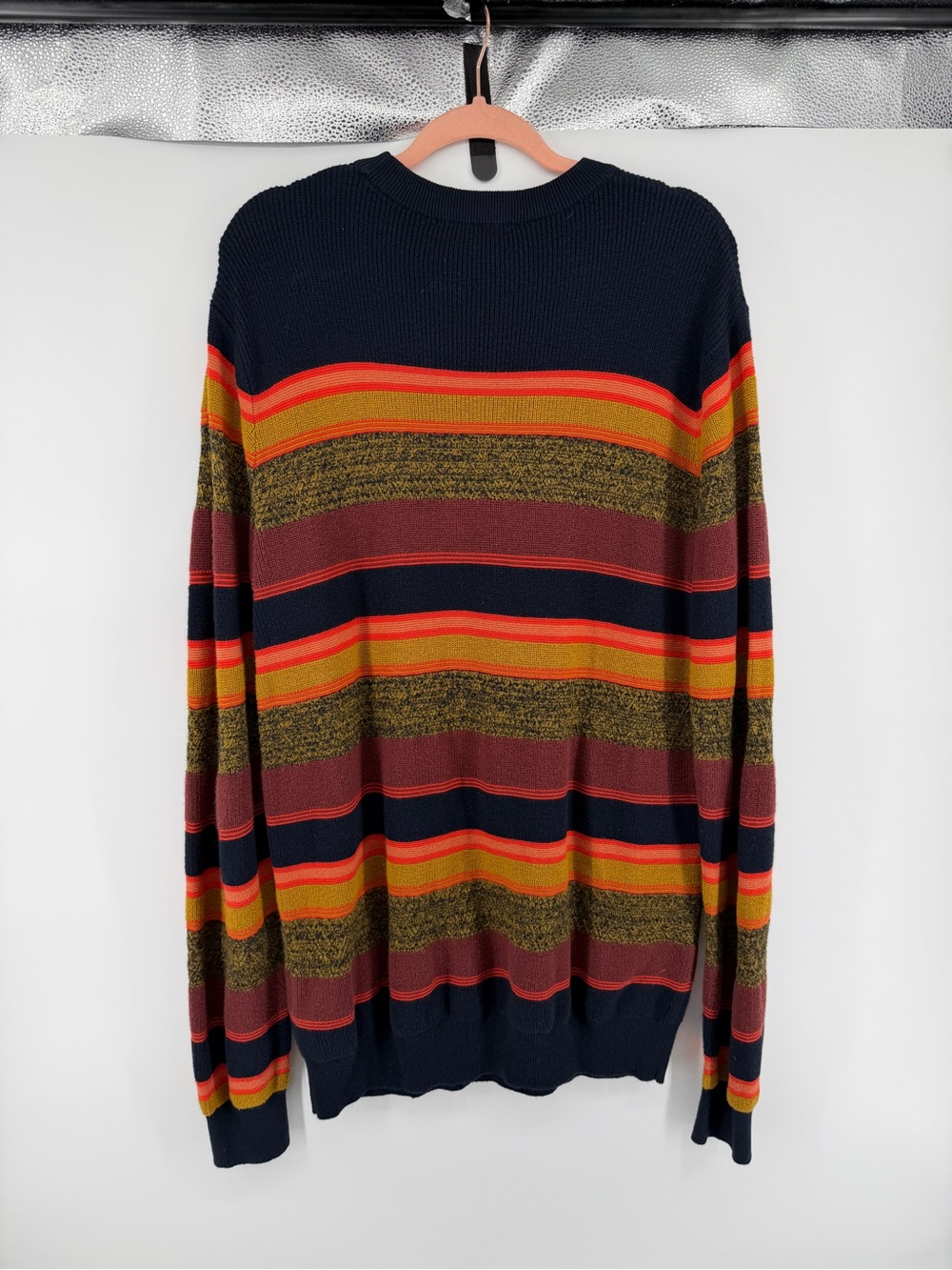 Scotch & Soda Grandpacore Gorpcore Multicolor Stripe Crewneck Sweater SzXL - Picture 7 of 12